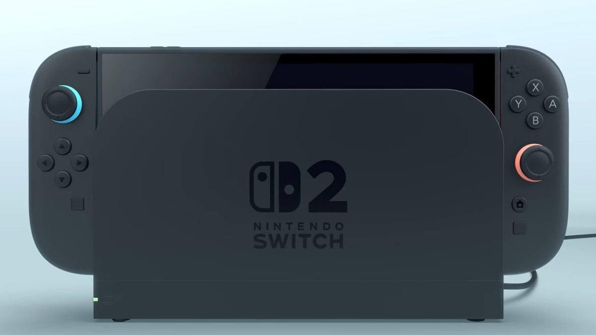 A docked Nintendo Switch 2, which set records for Circana's US gaming sales data this June